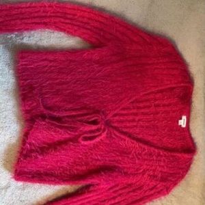 Hot Pink Tie Sweater